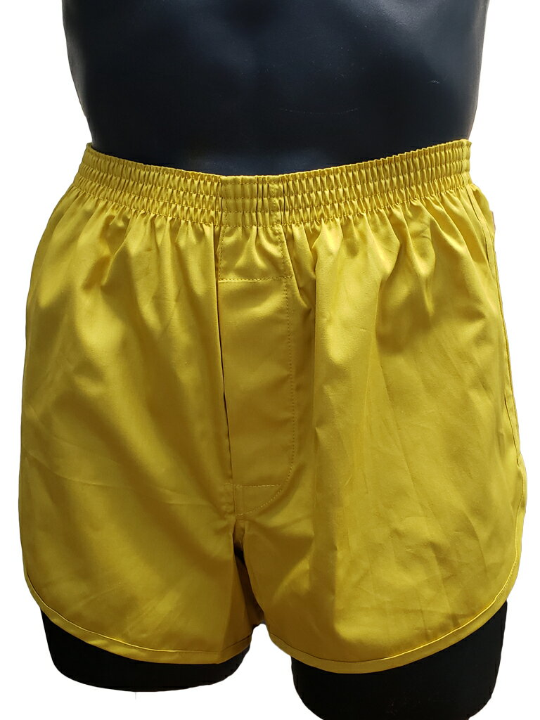 トランクス メンズ 日本製 下着 パンツ ジョギング 太ももゆったり 風水カラー 金色 大きいサイズ 3L 4L 綿100% 前開き