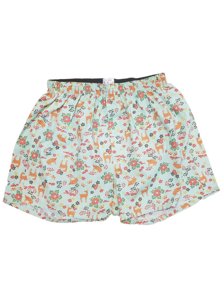 日本製 トランクス メンズ 下着 和柄 パンツ Leトランクス バレンタイン ギフト 誕生日 プレゼント 花札柄 緑色 綿100% 前開き 送料無料格安通販　バレンタイン　人気　ランキング