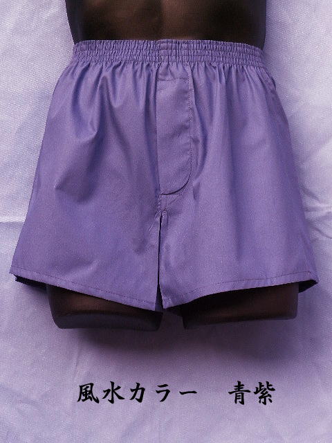 トランクス メンズ 日本製 下着 パンツ Leトランクス 父の日 ギフト 誕生日 風水カラー 青紫色 大きいサイズ 5L 6L 田原本トランクス 綿100% 前開き