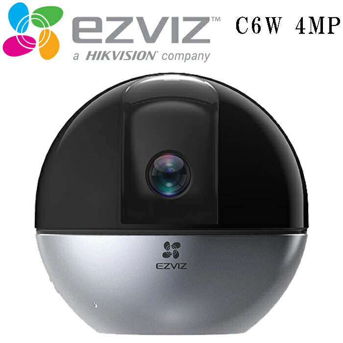 EZVIZ CS-C6W 4MP 防犯カメラ Alexa スマホ遠隔操作 ネットワークカメラ 室内用 2K高画質 自動ズームトラッキング ペットと人自動検出 360度パノラマビュー True-WDR機能 最大10m赤外線暗視 ス…