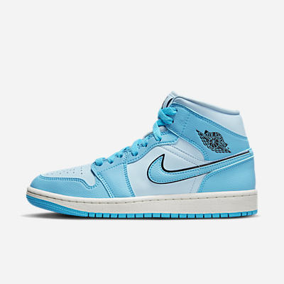 国内正規品 NIKE DV1302-400 Air Jordan 1 Mid Ice Blue Wmns 22.5cm 5.5US スニーカー ナイキ