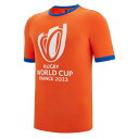 RWC 2023 FRANCE Tシャツ ラグビーワールドカップ 2023フランス大会 オフィシャル記念 Tシャツ 素材：綿60%　ポリエステル40% カラー：オレンジ 中国製