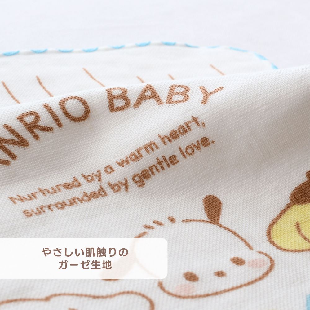 サンリオ ベビー ガーゼタオルハンカチ | キティ マイメロ クロミ ポチャッコ シナモン ポムポムプリン ハンカチ タオル ガーゼ ふわふわ 出産祝い 誕生日 かわいい おしゃれ 女の子 男の子 子供 キッズ ベビー プレゼント 孫 お祝い 赤ちゃん 乳児 0歳 1歳