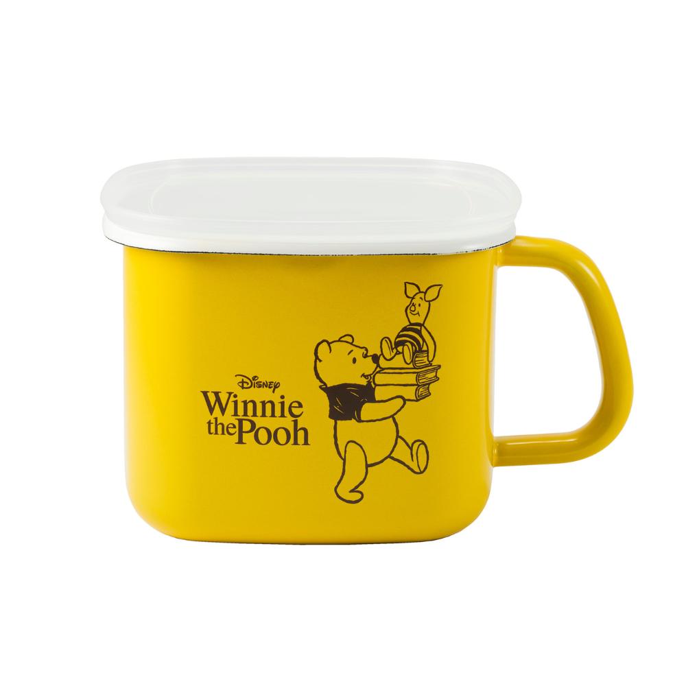 プーさん ホーロー 角型みそポット | プーさん ディズニー ホーロー 保存容器 味噌ポット 調味料ポット 味噌 保存 調味料入れ 密閉容器 ホーロー 調理器具 おしゃれ IH ガス 直火 琺瑯 かわいい おしゃれ シンプル ほうろう 新生活 小鍋 保存