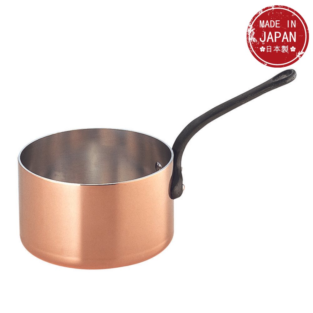 【燕三条】銅極厚 深型 片手鍋 鉄柄 24cm | ガス火専用 鍋 片手鍋 銅鍋 銅製 燕三条 日本製 業務用 お家時間 ご自宅 本格 調理用品 おうち時間 趣味 料理 グッズ 手作り プロ仕様