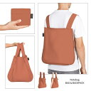 Notabag ノットアバック バック&バックパック ブラウン/ブラウン&ベージュ | マイワリット トートバック エコバック リュック バックパック 折り畳み コンパクト おしゃれ かわいい シンプル 買い物バック サブバック ママバック ポータブルバック
