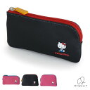 MYWALIT × HELLO KITTY ハロー キティ ポーチ S/M ブラック/ピンク | マイワリット 本革 牛革 天然素材 レザー レディース バック...