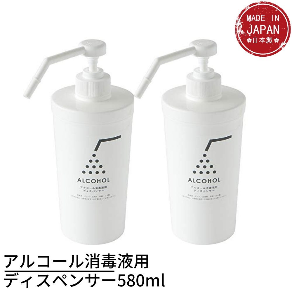 アルコール消毒液用 ディスペンサー 580ml 2個セット日