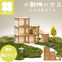 小動物ハウス “DIY “組み立てタイプ | ルークラン ミオファン 小動物ハウス DIYハウス 家 巣箱 組立 簡単 ハムスター リス 鳥 ハリネズミ 遊び場 シックスルーム トンネル 隠れ家 木製 プレゼント(4)