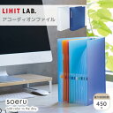 Setで割引 リヒトラブ Lihit Lab F8600 soeru アコーディオンファイル A4 12仕切(13ポケット) ジャバラ 蛇腹 ファイルポケット 大容量 A4 縦型 収納 インデックス シール ホルダー おすすめ 自立 スタンド 書類整理 クリアファイル ポケット シンプル 事務用品 見出し