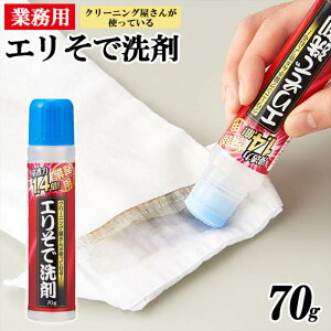 クリーニング屋さんのエリそで洗剤浸透力1．4倍（70g）| 洗剤 洗濯 洗濯洗剤 業務用洗剤 襟 エリ 袖 クリーニング 汚れ 部分汚れ エリそで 皮脂汚れ 業務用 襟汚れ 部分洗い えり そで 袖 部分洗い 油脂汚れ 分解 汚れ落とし シャツ 前処理 ホームクリーニング ワイシャツ