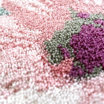 玄関マット Thinka フランシール 45×75cm | 屋内 室内 吸水 速乾 抗菌 防臭 ルーム ベランダ インテリア リビング 足元 洗える 北欧 大きめ すべり止め 滑り止め おしゃれ かわいい 吸水 高級感 日本製 国産 ロング ウィルトン織 花柄 グリーン