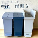 ゴミ箱 スリム 足踏み Butterfly ペダル式 | キャスター付き 45L袋対応 30L 30リットルサイズ 分別 キッチン ダストボックス フタ付き スリム 観音開き 左右 蓋 両開き 横開き ペダルペール 縦型 角型 おしゃれ モダン 北欧 棚下 キッチンカウンター下