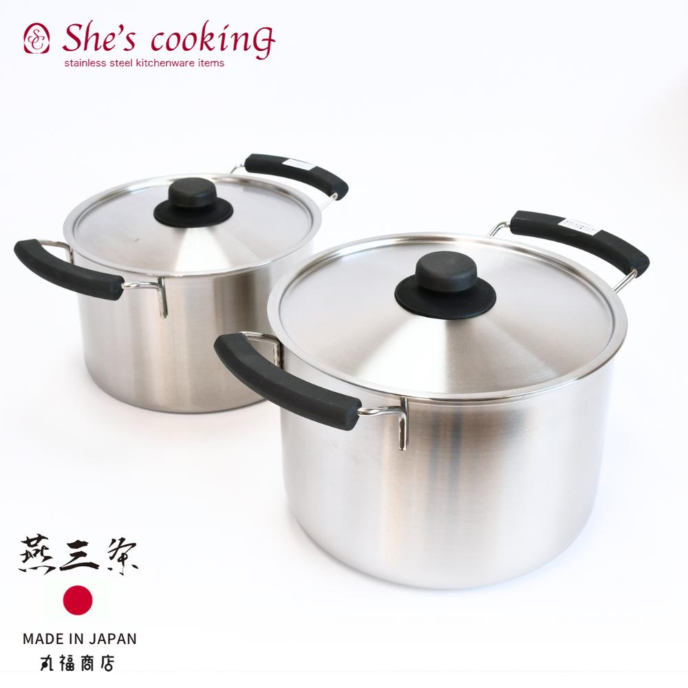 【選べる2サイズ】燕三条 両手鍋 (浅型20cm/深型22cm) | 国産 日本製 ステンレス 軽い 軽量 鍋 ih 深型 両手鍋 ガス 調理器具 なべ ナベ 両手なべ 両手 ih対応 ガス火対応 蓋 蓋付き ふた 煮込み鍋 艶消し つや消し おしゃれ シンプル スタイリッシュ ステンレス製