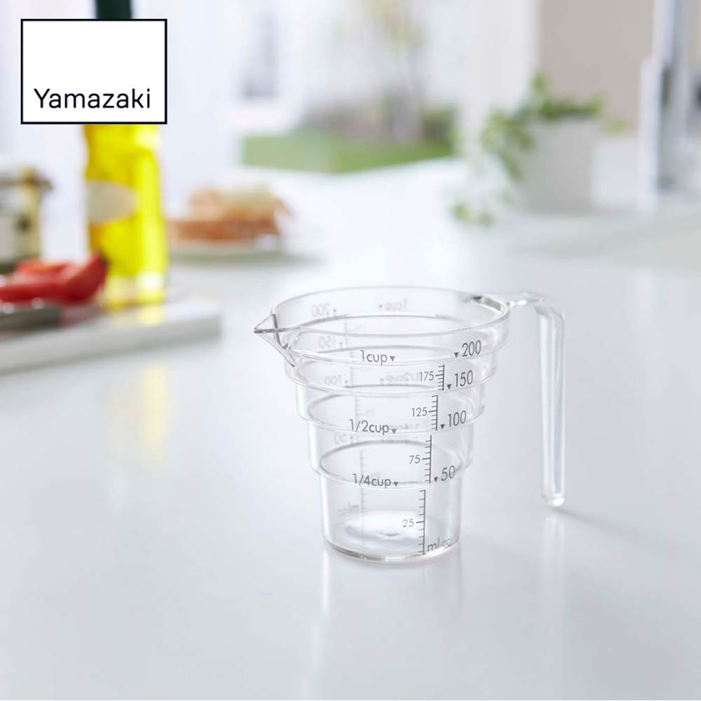 【 レビュー特典あり 】 Yamazaki 段々計量カップ レイヤー 200ML | 計量カップ 200 計量 カップ 見やすい おしゃれ 耐熱計量カップ メジ...