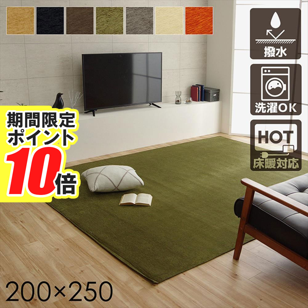 【 ポイント10倍 】 メーカー直送品 送料無料 床暖房対応 モデルノ 折畳 洗えるラグ 200×2
