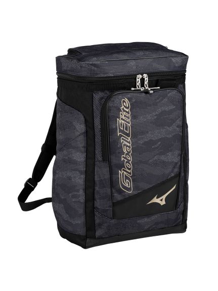 ミズノ MIZUNO 【グローバルエリート】オールインワンバックパックJr. 野球 リュック バックパック デイパック ジュニア ブラック×ゴールド 00031FJDB4509506のサムネイル