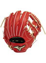 ミズノ MIZUNO 硬式用グローバルエリート∞インフィニティNEO 内野手用4/6:サイズ9 野球 硬式グローブ ユニセックス ラディッシュ×ブロンド 00031AJGH3021303