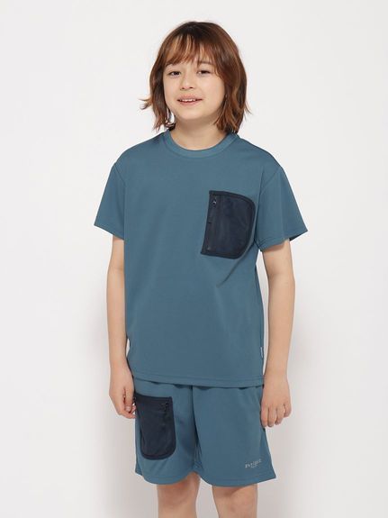 sanideiz TOKYO(サニデイズ トウキョウ)PEメッシュスムース メッシュポケットTシャツ JUNIOR