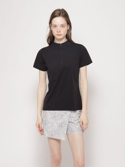 sanideiz TOKYO(サニデイズ トウキョウ)コットンタッチ天竺 ハーフジップTシャツ LADIES