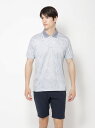 サニデイズ トウキョウ sanideiz TOKYO ポリエステルスムース for GOLF ボタニカルポロシャツ MENS ゴルフ 半袖ポロ 半袖ハイネック ウェア メンズ グレーゼブラ柄 008-0522-13114