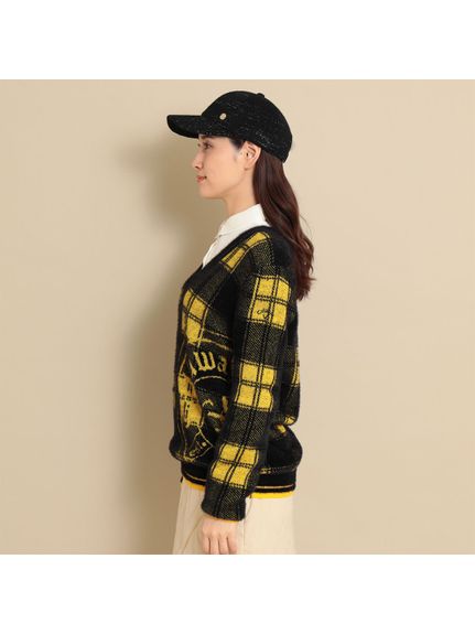 キャロウェイ Callaway チェックジャカードVネックヘアリーニット ゴルフ レディースその他トップス ウェア レディース ホワイト 0104C2321820402