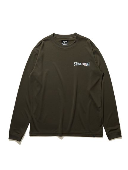 SPALDING(スポルディング)ロングスリーブTシャツ ホログラム ワードマーク