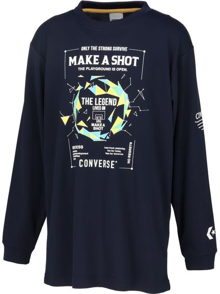 コンバース CONVERSE JRプリントロングスリーブシャツ(JR PRINT LONG SLEEVE SHIRT) バスケットボール ..