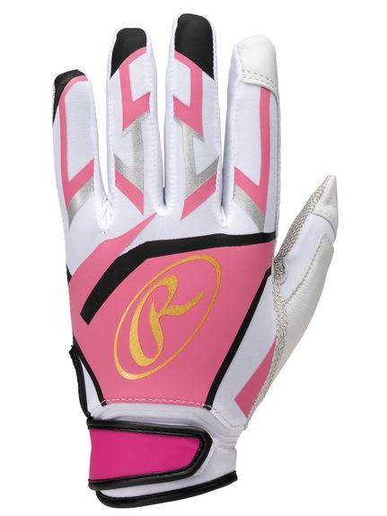 Rawlings(ローリングス)両手用 ミレニア バッティンググラブ(天然皮革)-ピンク