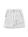 KAPELMUUR(カペルミュール)コットン混 ストレッチハーフパンツ ホワイトグレー