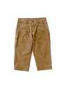 KAPELMUUR(カペルミュール)コットン混 ストレッチクロップドパンツ キャメル
