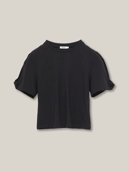 カティオン スポーツ アンド ウェルネス KATION SPORTS & WELLNESS ミリオラメントベア天竺 ツィストスリーブクロップトTシャツ LADIES ヨガ トップス レディース