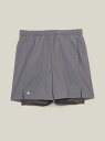 カティオン スポーツ アンド ウェルネス KATION SPORTS & WELLNESS RUNフライトテックタフタ インナー付ショートパンツ MENS ラン...