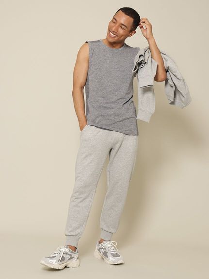 カティオン スポーツ アンド ウェルネス KATION SPORTS & WELLNESS 杢成型ニット ノースリーブTシャツ MENS メンズスポーツウェア 半袖機能Tシャツ メンズ