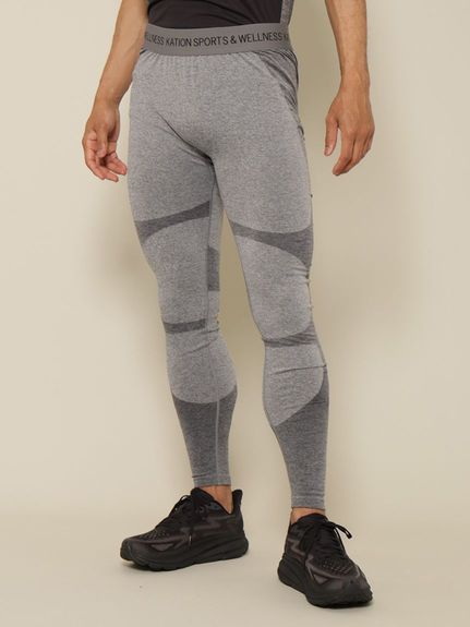 カティオン スポーツ アンド ウェルネス KATION SPORTS & WELLNESS 杢成型ニット ロングタイツ MENS メンズスポーツウェア コンプレッションボトムス メンズ