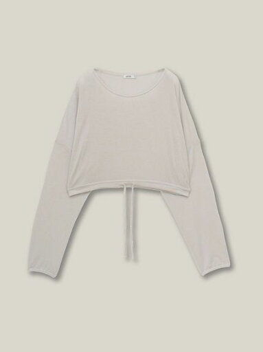 KATION SPORTS & WELLNESS(カティオン スポーツ アンド ウェルネス)スムースジャージ クロップドドローストリングスTシャツ LADIES KATION SPORTS & WELLNESS(カティオン スポーツ アンド ウェルネス)スムースジャージ クロップドドローストリングスTシャツ LADIES