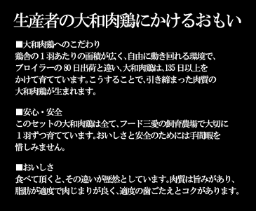 【送料無料】奈良県特産地鶏「大和肉鶏」の水炊きセット