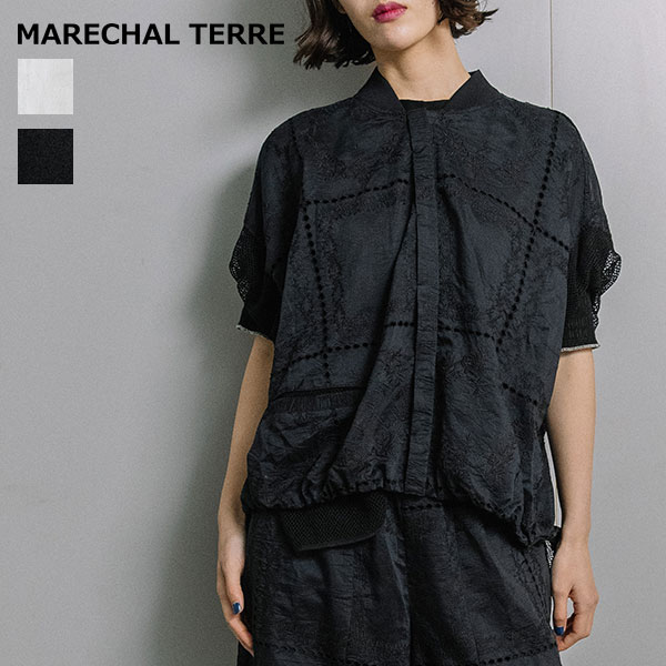 ポイント10倍！【MARECHAL TERRE マルシャルテル】バルーンスリーブレースブルゾン ■送料無料■ シャツブルゾン 羽織り レース オーバーサイズ 超軽量アウター セットアップ 2026 SPRING SUMMER 新作 ZMT263BZ217（楽天・The TENT 代官山）