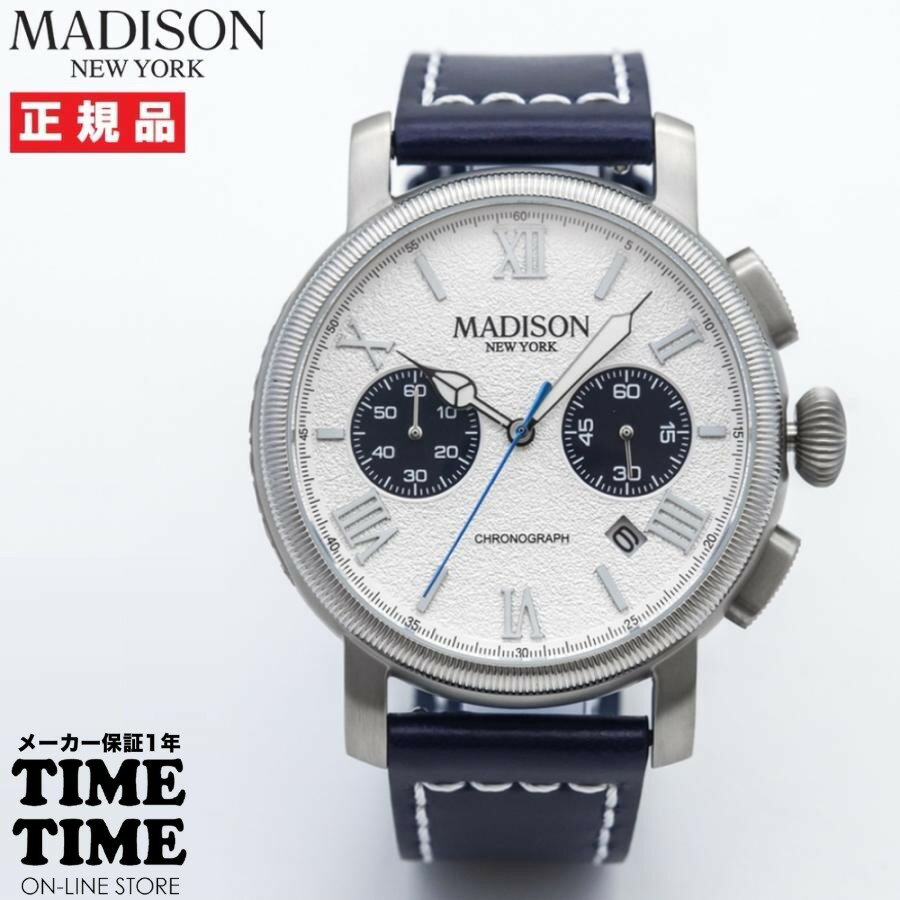 MADISON NEW YORK マディソンニューヨーク Vandam ヴァンダム シルバー×ネイビー MA011009-2 メンズ 【安心の1年保証】