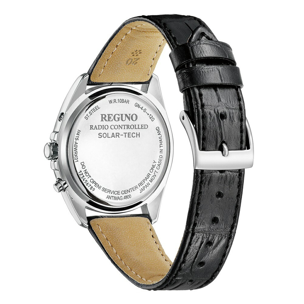 【27日26時まで最大2,000円OFFクーポン！ポイント最大47倍】CITIZEN シチズン REGUNO レグノ スタンダードシリーズ ソーラー電波 カーフ メンズ KS3-115-50 【安心の5年保証】