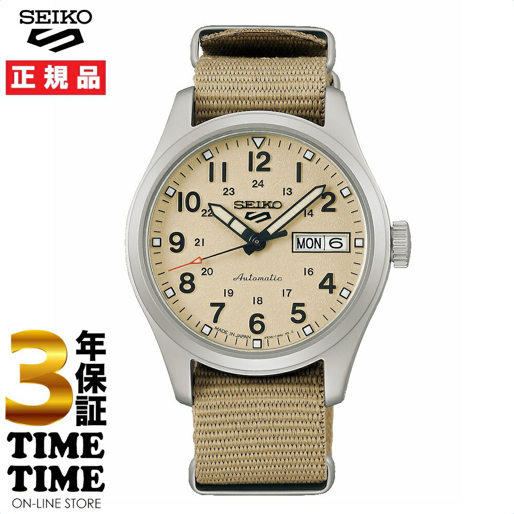 楽天時計専門店タイムタイム＜デニムポーチ付き＞Seiko 5 Sports セイコー5 スポーツ Field Sports Style メカニカル 自動巻 ベージュ SBSA199 【安心の3年保証】