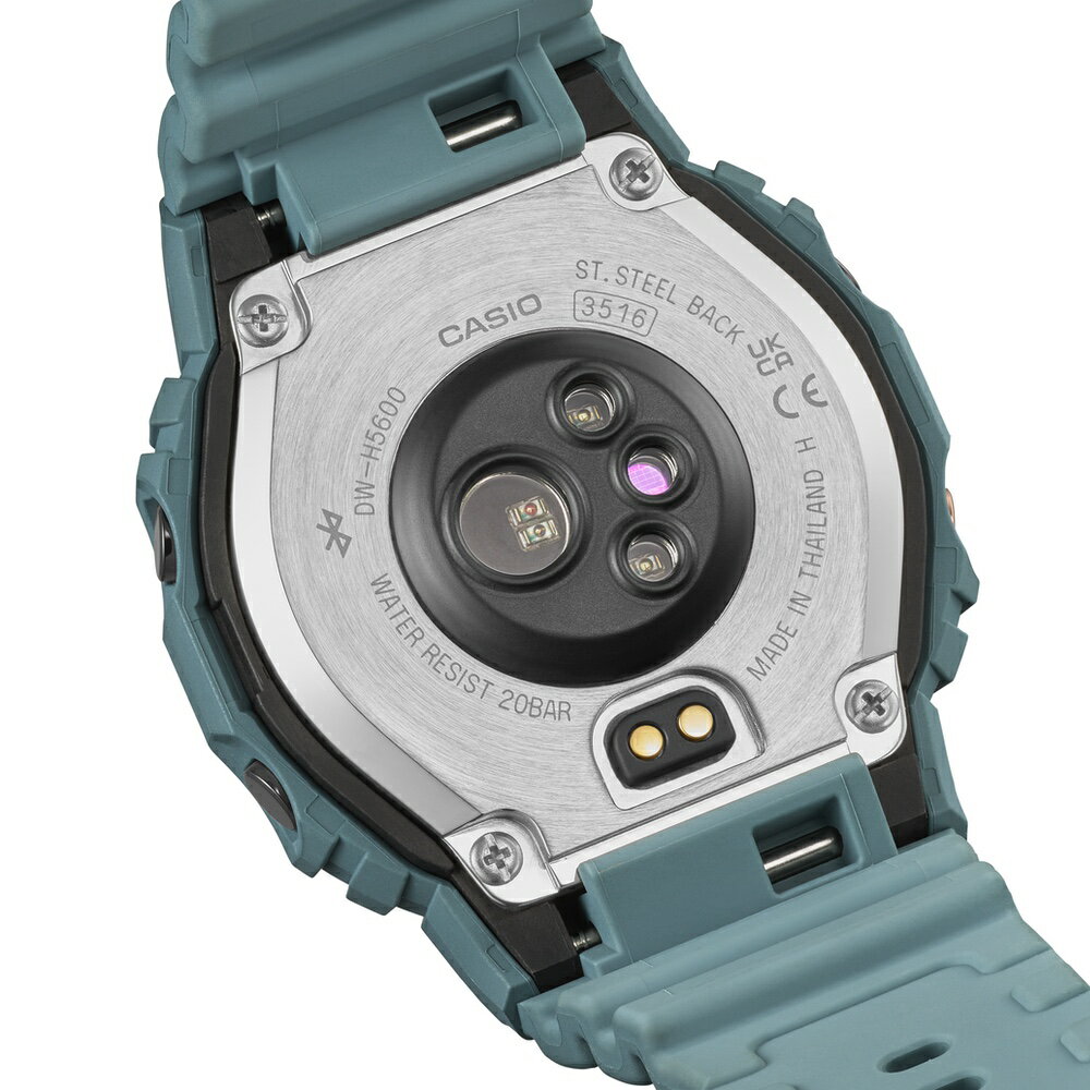 【6/22から27日26時まで！ポイント最大47倍！最大2000円OFFクーポン】CASIO カシオ G-SHOCK Gショック G-SQUAD ソーラー モバイルリンク 心拍計 ペールブルー DW-H5600-2JR 【安心のメーカー1年保証】