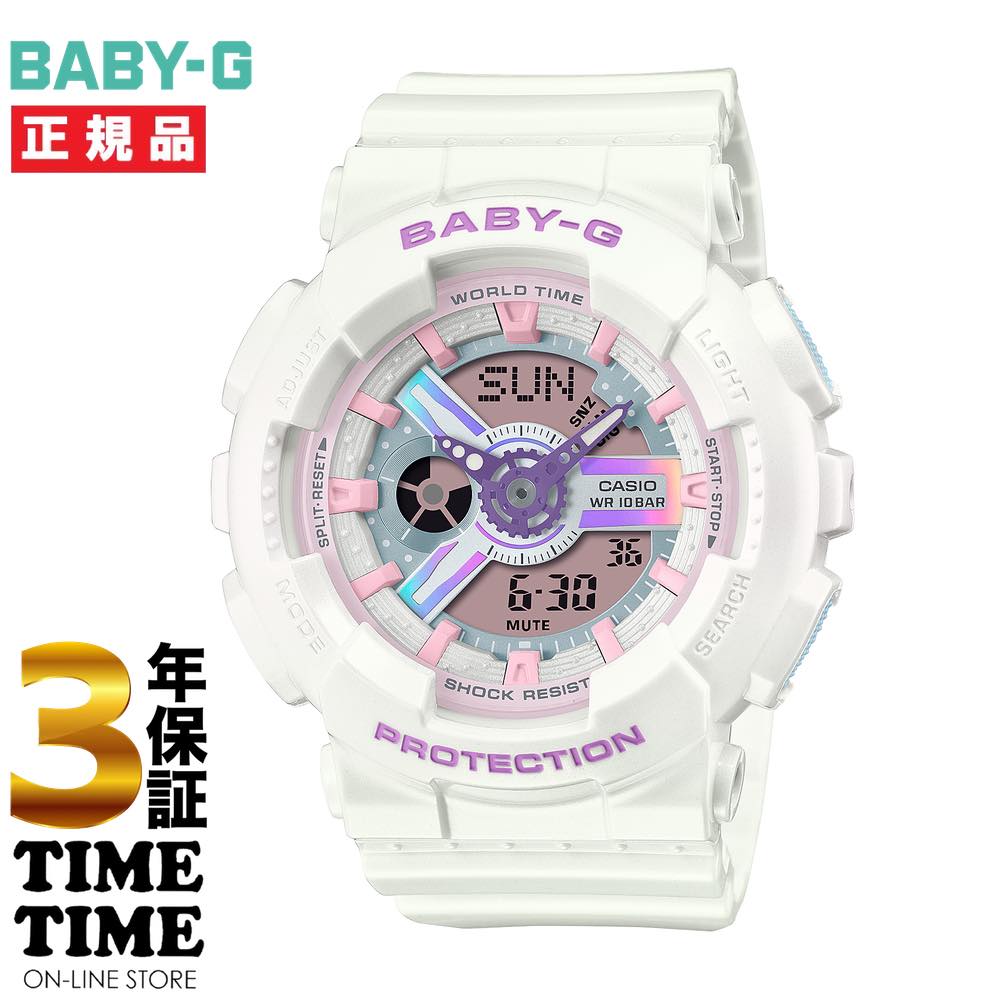 【最大2,000円OFFクーポン＆エントリーでポイント最大46倍！】CASIO カシオ BABY-G ベビーG バーチャル＆ドリーミー ホワイト BA-110FH-7AJF 【安心の3年保証】