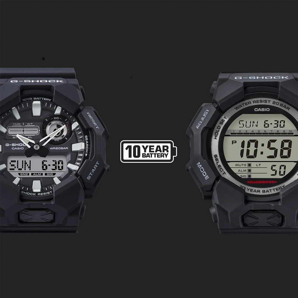 【11日26時まで最大2,000円OFFクーポン！ポイント最大47倍】CASIO カシオ G-SHOCK Gショック　10年バッテリー　Bigcaseシリーズ デジタルモデル　GD-010-1A1JF 【安心の3年保証】