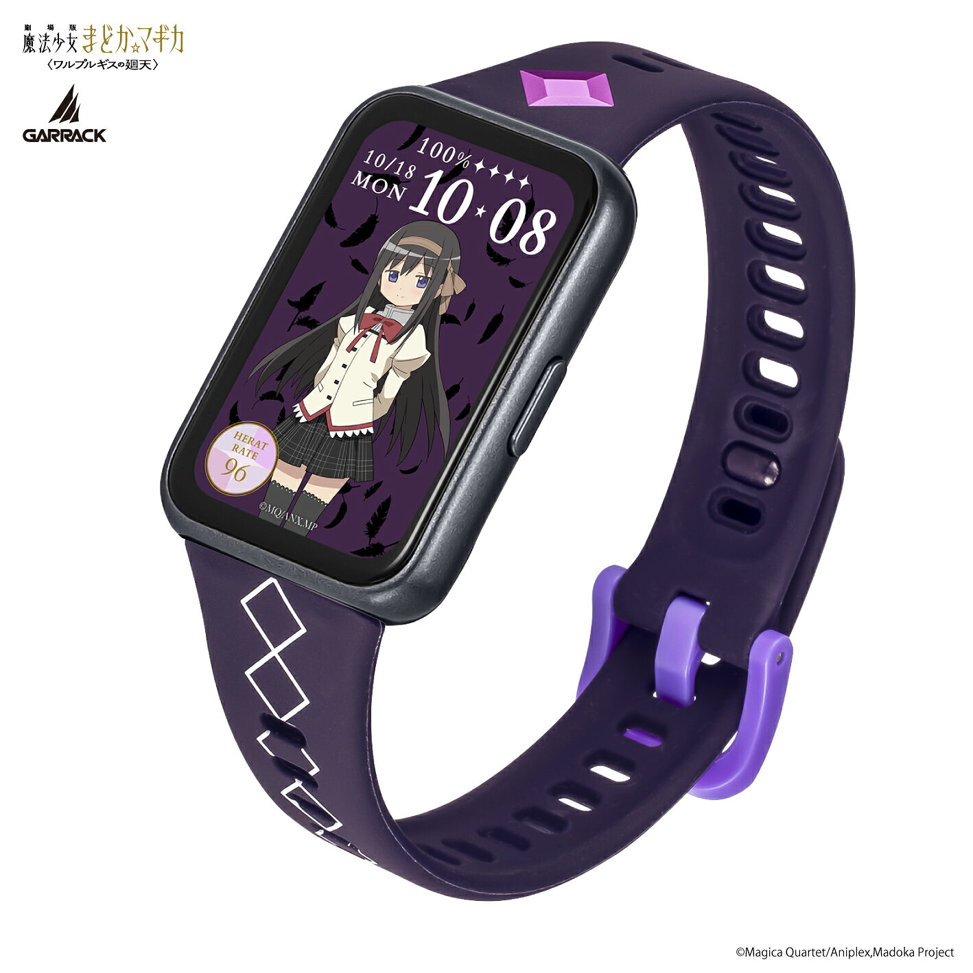 10/30発売！予約受付中！魔法少女まどか☆マギカコラボスマートウォッチ　暁美ほむらモデル 商品画像2
