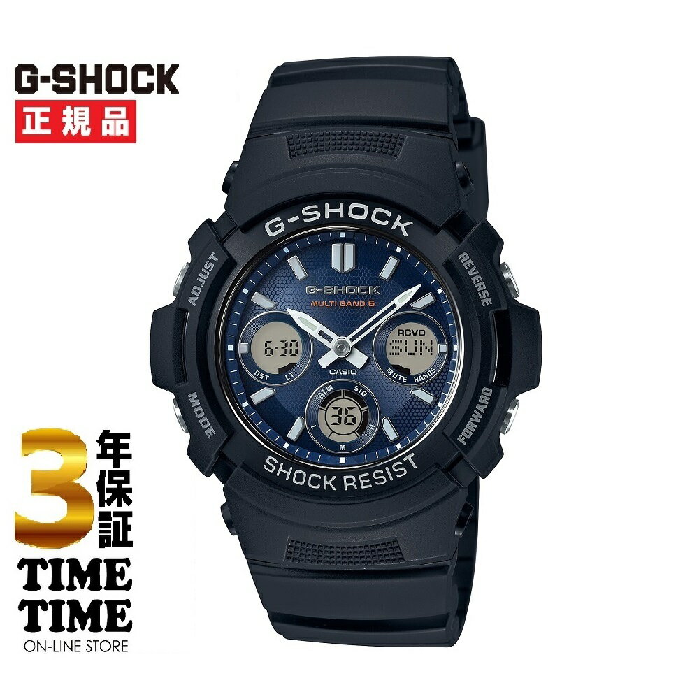 【最大2,000円OFFクーポン＆エントリーでポイント最大47倍！】CASIO カシオ G-SHOCK Gショック ソーラー電波 アナデジ ブラック ブルー AWG-M100SB-2AJF 【安心の3年保証】