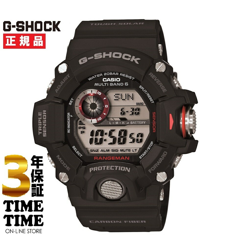 CASIO カシオ G-SHOCK Gショック RANGEMAN レンジマン ソーラー電波 ブラック GW-9400J-1JF 【安心の3年保証】