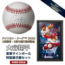 大谷翔平 アメリカン・リーグTM 2022 2桁勝利・2桁本塁打達成記念 直筆サインボール　特製展示額セット