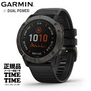 GARMIN ガーミン fenix 6X Pro フェニックス6Xプロ Dual Power Ti Black DLC 010-02157-53 【安心のメーカー1年保証】スマートウォッチ 心拍数　血中酸素トラッキング Suica対応