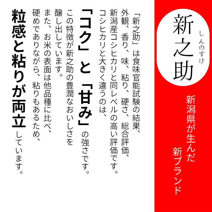 新潟産 新之助 5kg 送料無料 白米 単一ブランド米 銘柄米 お米 令和7年産 2025年産